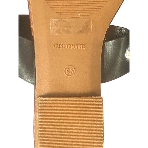 CUSHIONAIRE Women's Cindy Thong Silver Stud Sandal Comfort Foam size 8.5 - Picture 7 of 8